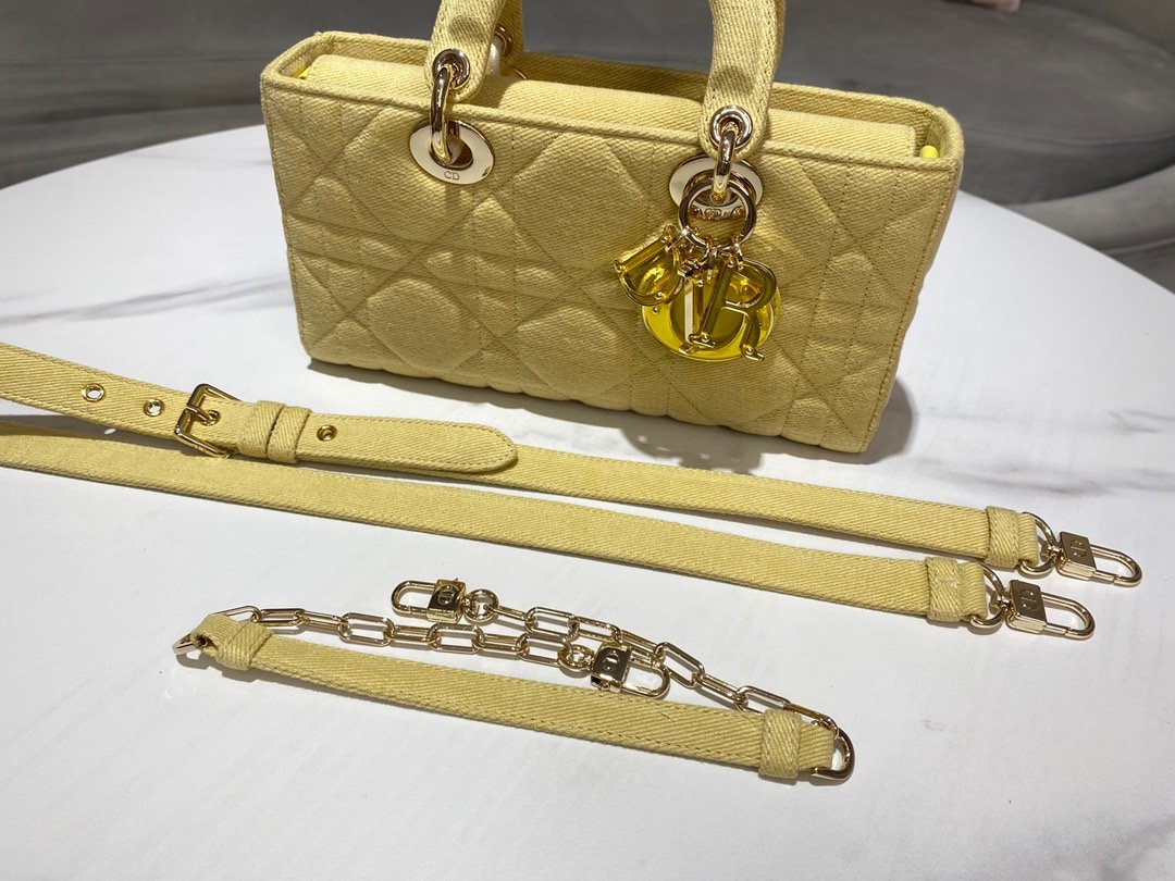 Top Quality Lady D-Joy Bag Yellow For Women, Womens Handbags 26cm/10in CD