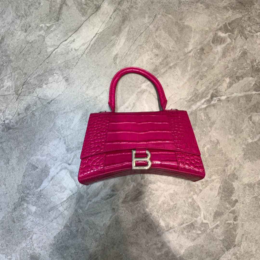 Top Quality Hourglass Small Handbag In Dark Pink, For Women, Bags 9in/23cm