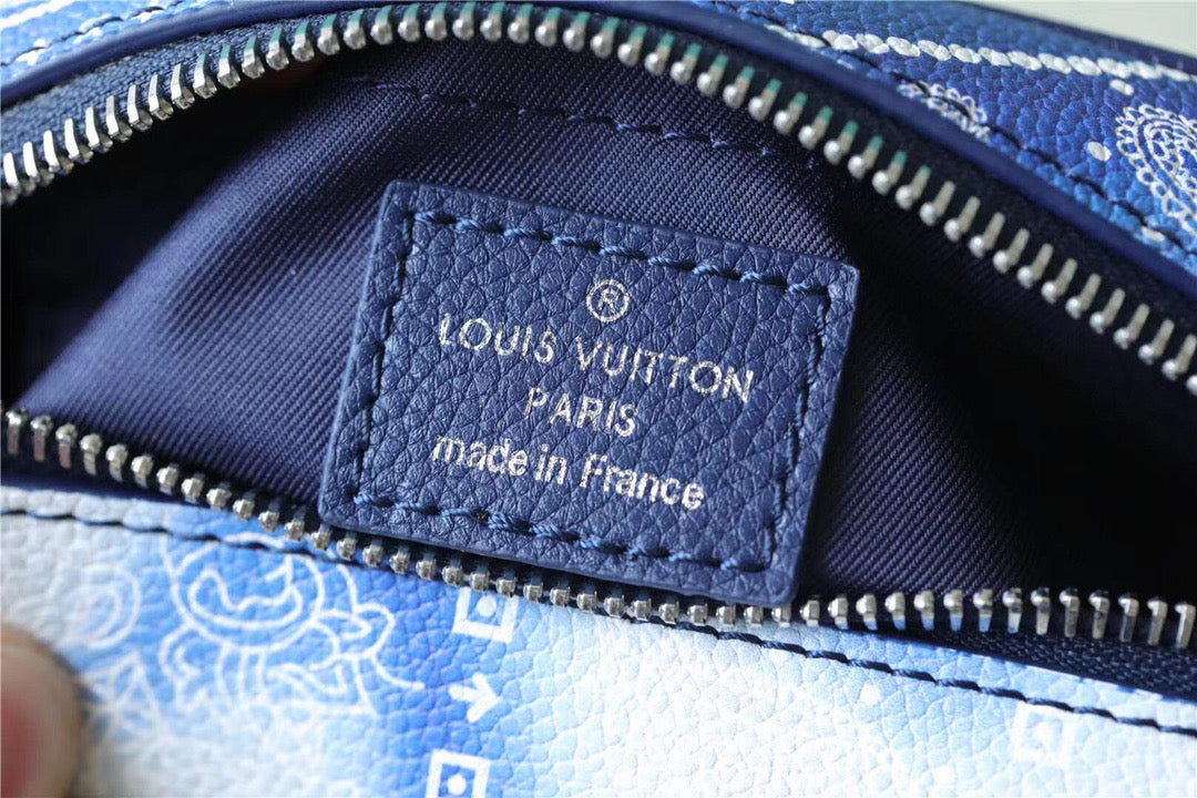 Top Quality Mini Soft Trunk Monogram Bandana Blue For Men, Bags, Shoulder And Crossbody Bags 7.3in/18.5cm Top Quality M20557