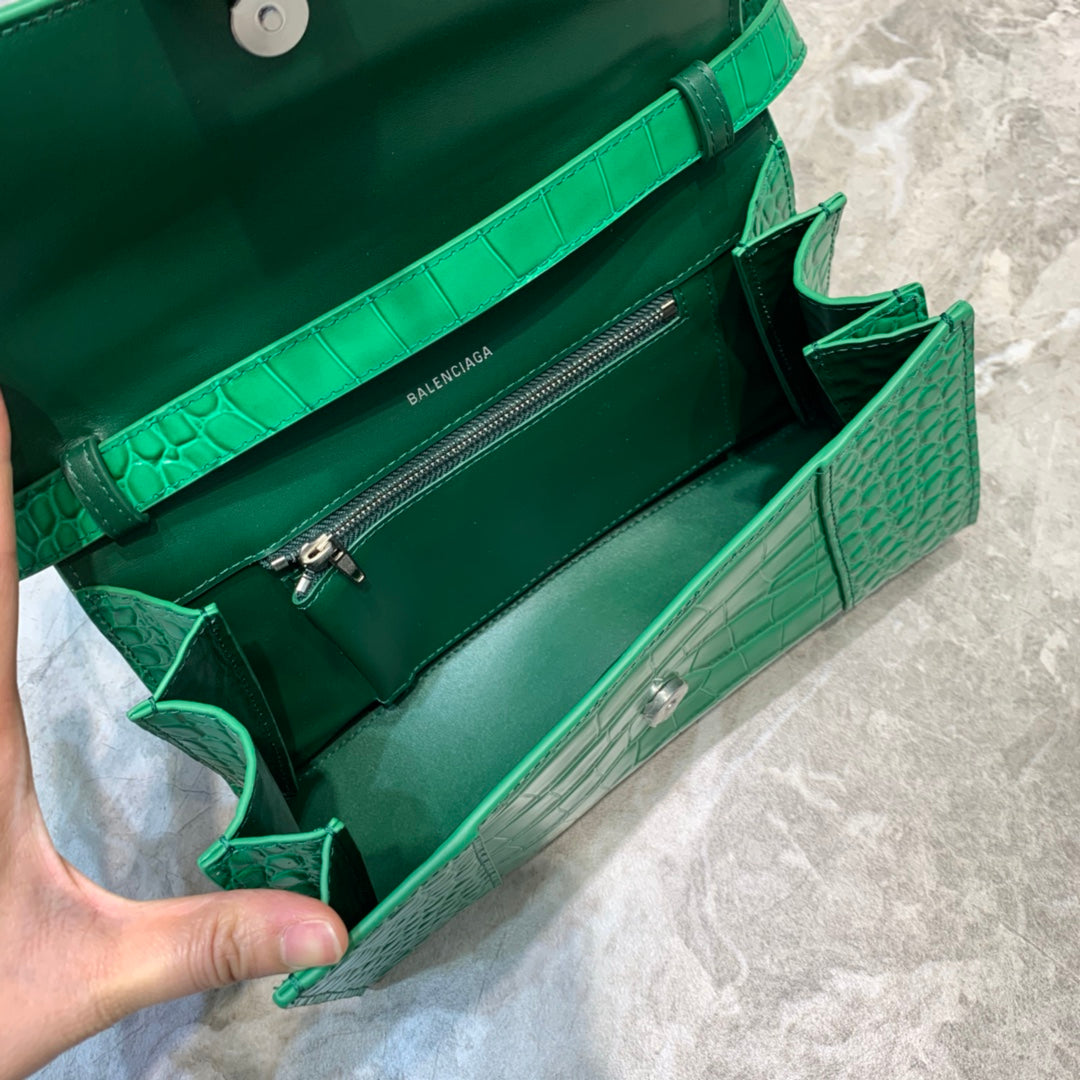 Top Quality Hourglass Handbag In Green, For Women, Bags 9.8in/25cm