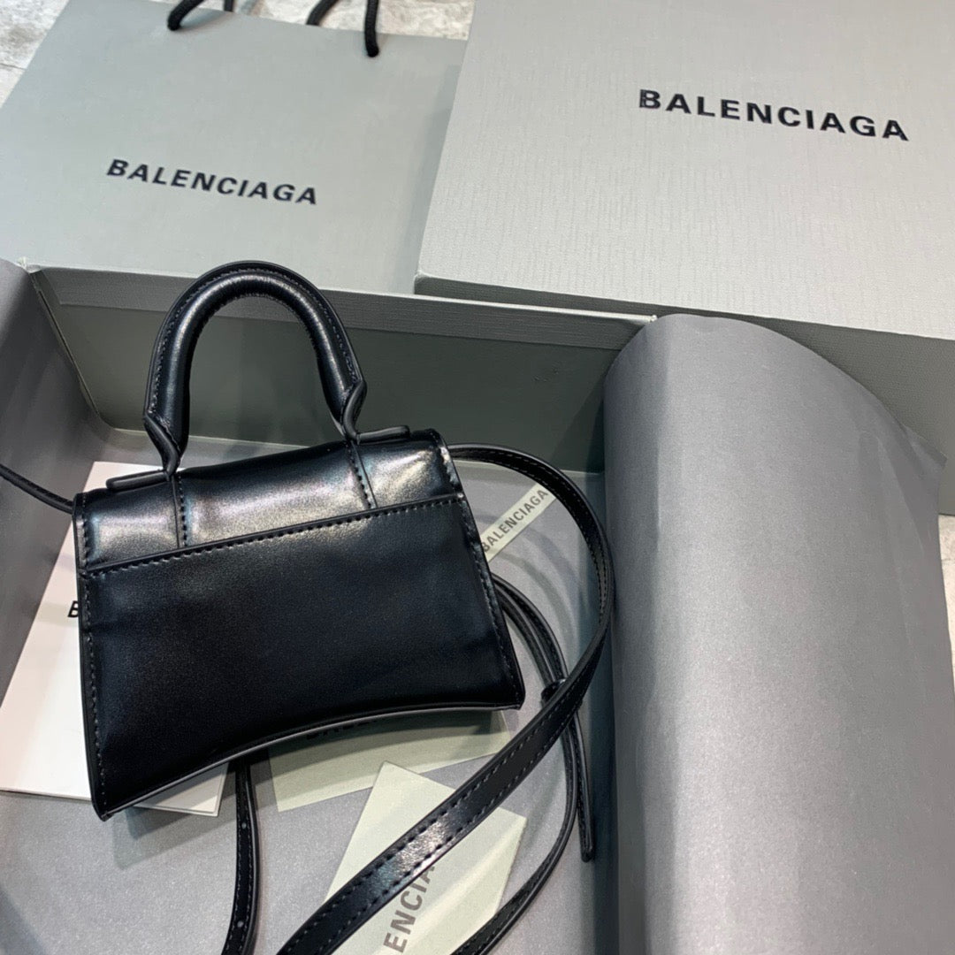 Top Quality Hourglass Mini Handbag In Black, For Women, Bags 4.7in/12cm