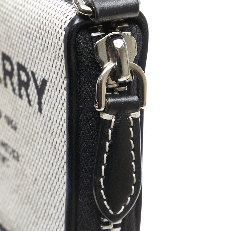 Burberry Horseferry Print Canvas Leather Coin Card Case