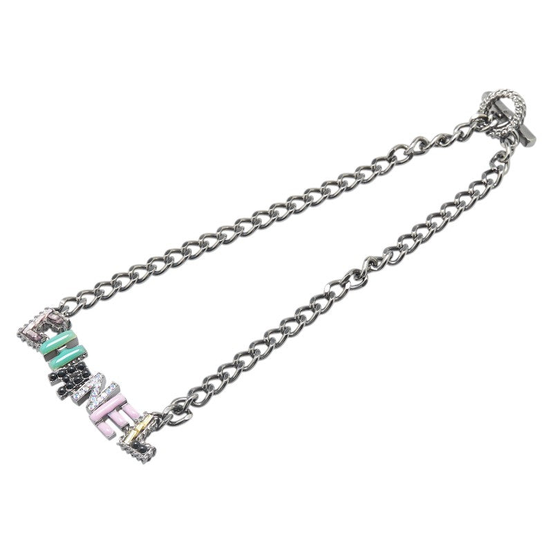 Chanel Logo Rhinestone Necklace