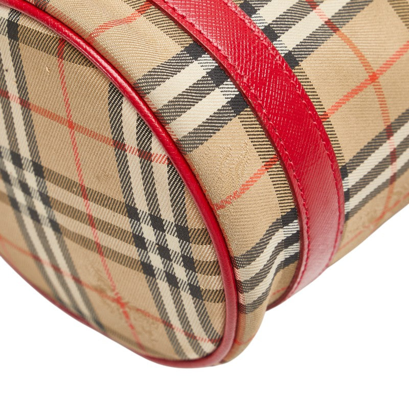 Burberry Shadow Horse Nova Check Canvas Leather Pouch