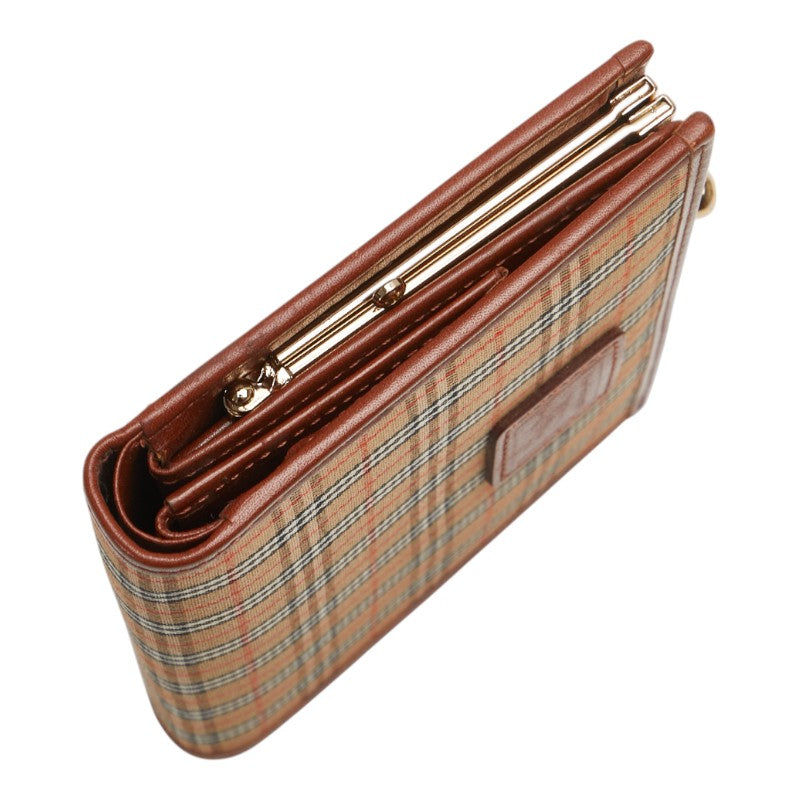 Burberry Nova Check Canvas Leather Wallet