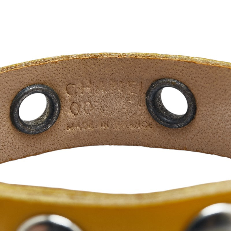 Chanel Coco Mark Enamel Leather Bracelet