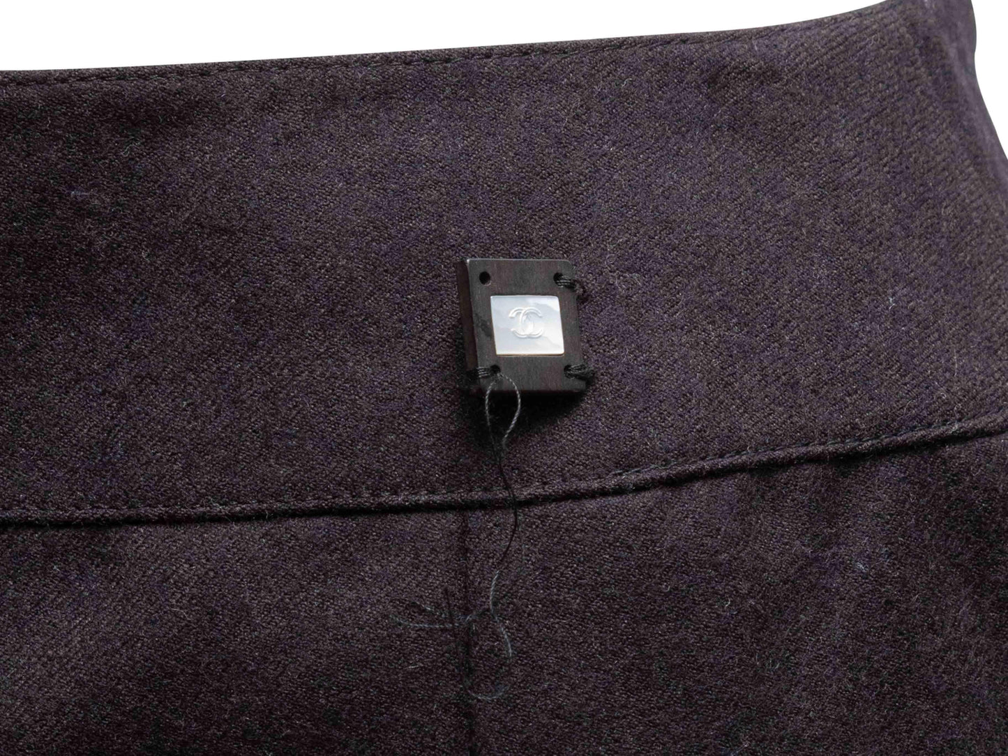 Charcoal Chanel Wool & Cashmere Pencil Skirt Size FR 36