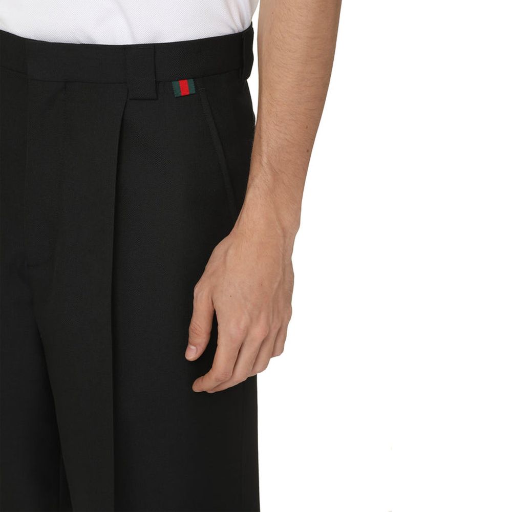 Gucci Black Polyester Bermuda Men's Shorts