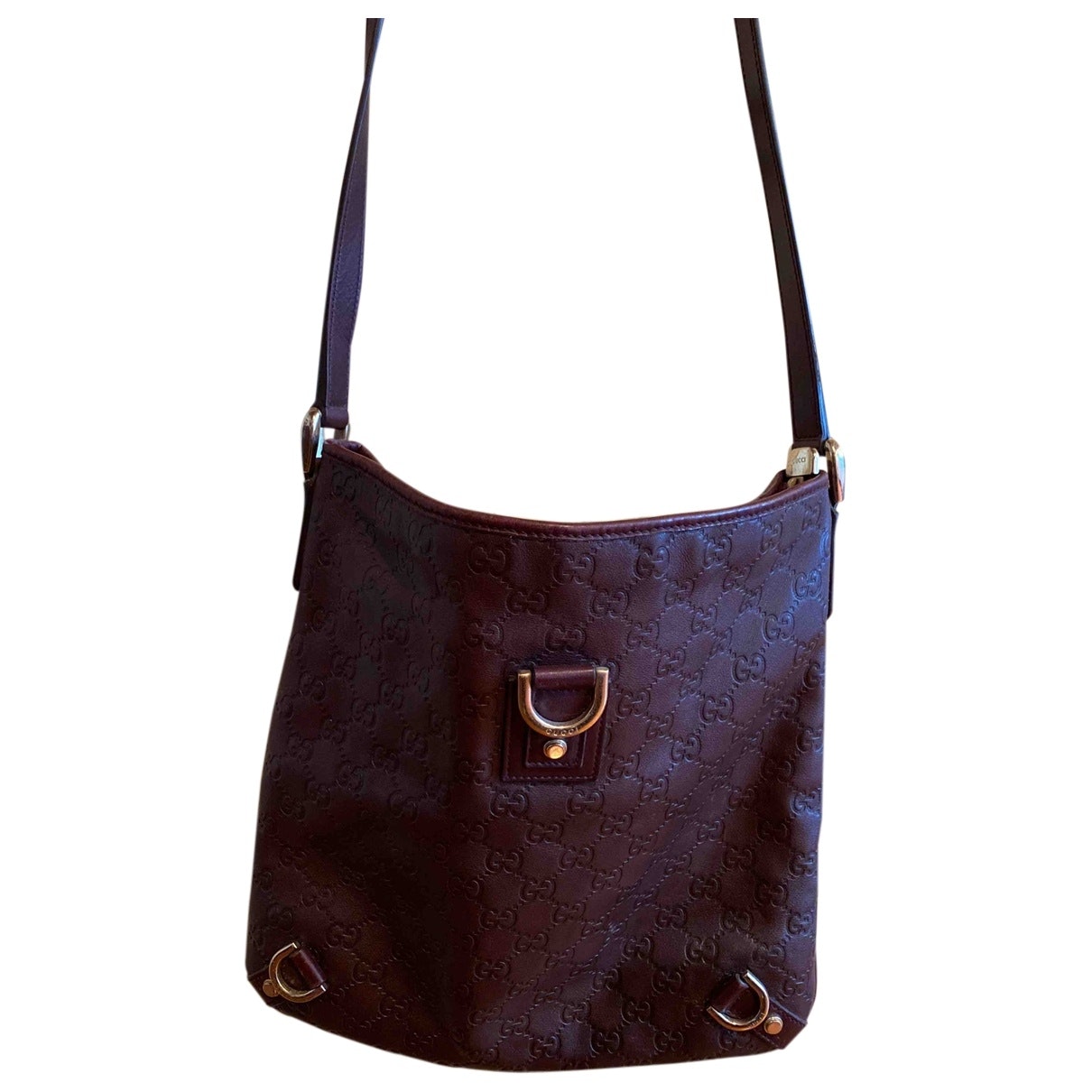 Gucci burgundy leather handbag
