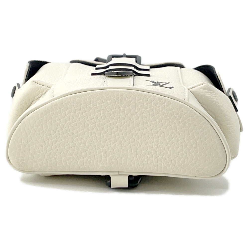 LOUIS VUITTON Christopher WhiteM58493 Taurillon Leather Size XS
