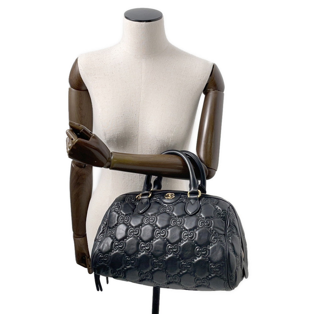 GUCCI ?GGMatelasse 2wayTravel Bag Black702242 Leather