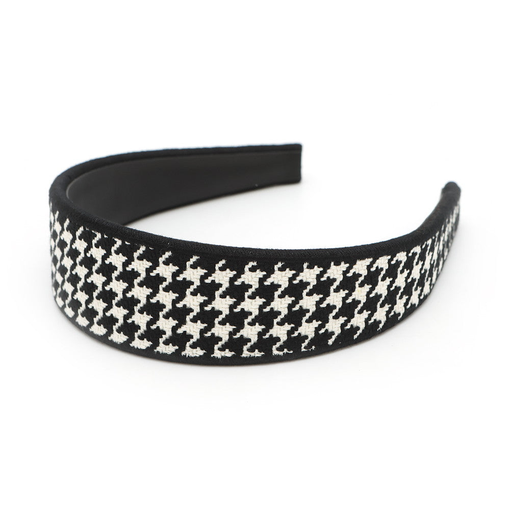 Dior ?Headband Black/White35H8P958X132_C933 Leather Fabric