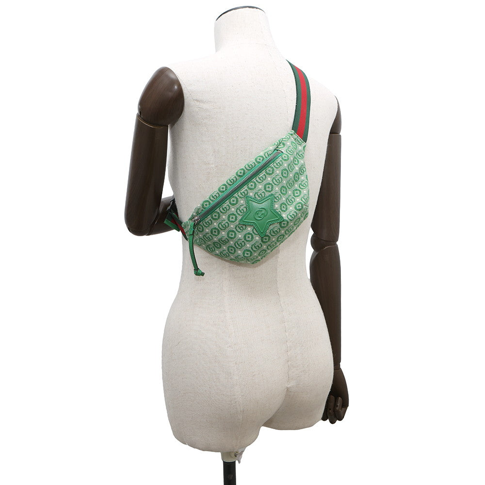GUCCI ?Children's Star Crossbody Bag Green502095 Canvas