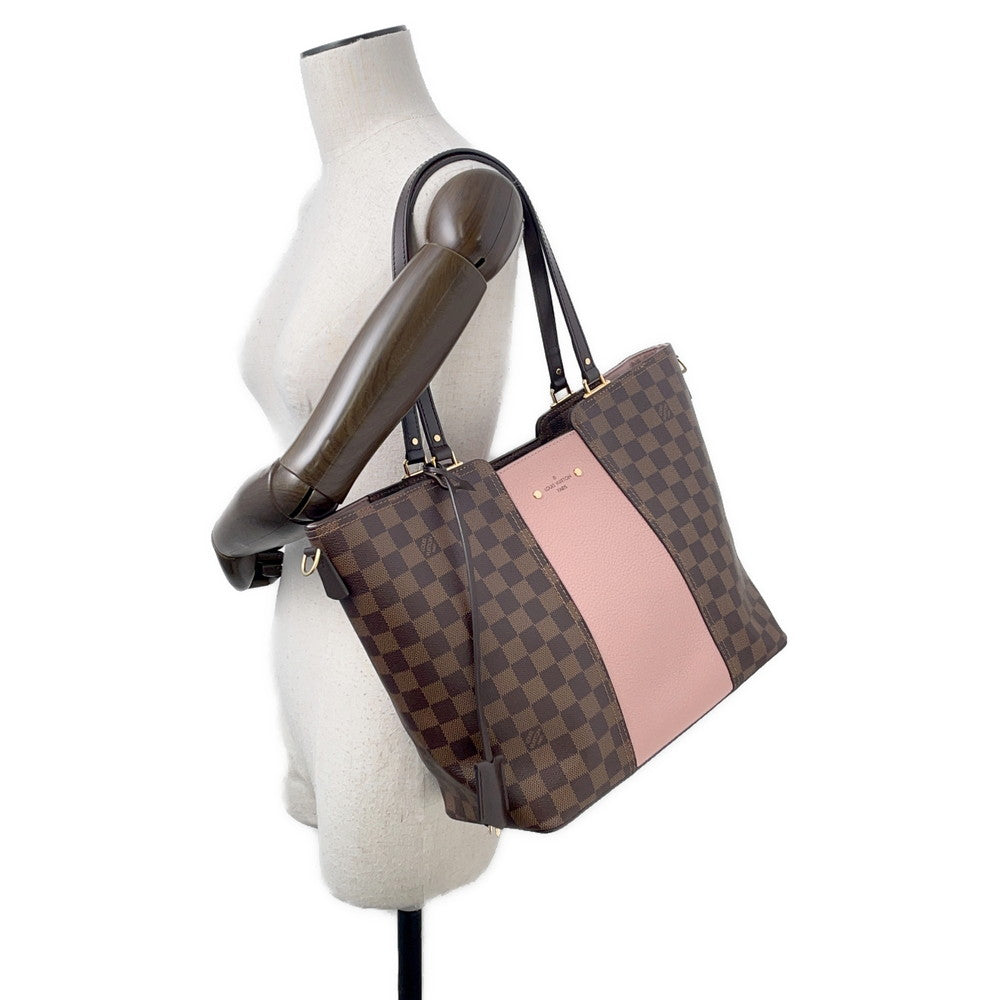 LOUIS VUITTON Jersy Brown/PinkN44041 Damier Ebene Canvas Taurillon Leatherー