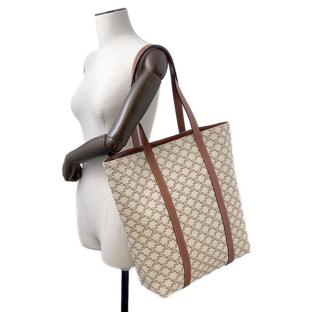 CELINE m um bag Natural/Tan194542 TriompheCanvas Leather