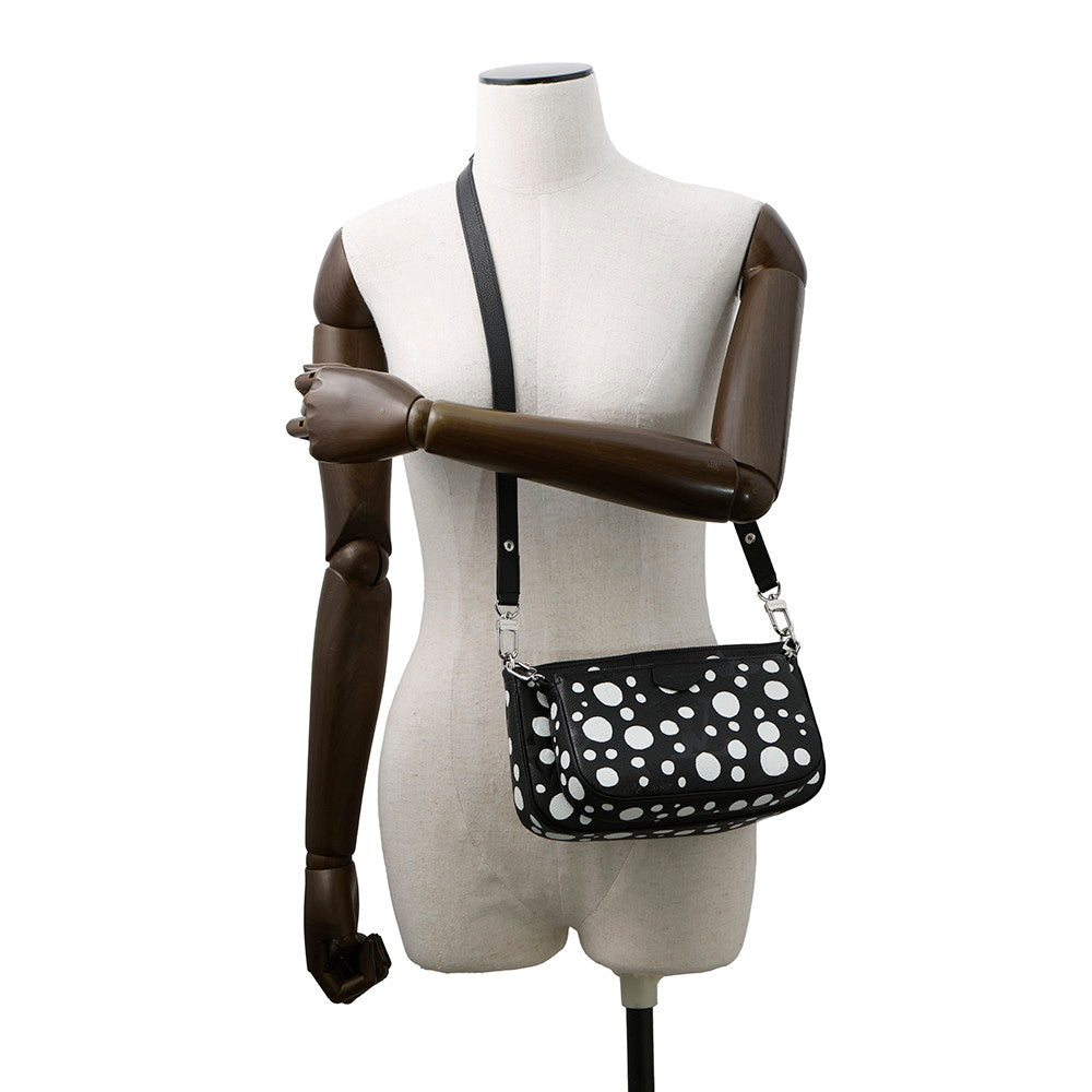 LOUIS VUITTON LV x YK Multi・Pochette Accessoires NoirM46410 Monogram Empreinte Leather Infinity Dot