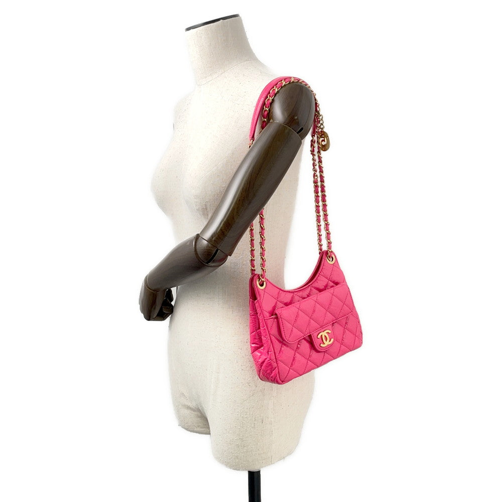 CHANEL Matelasse Hobo Bag PinkAS4323 Leather