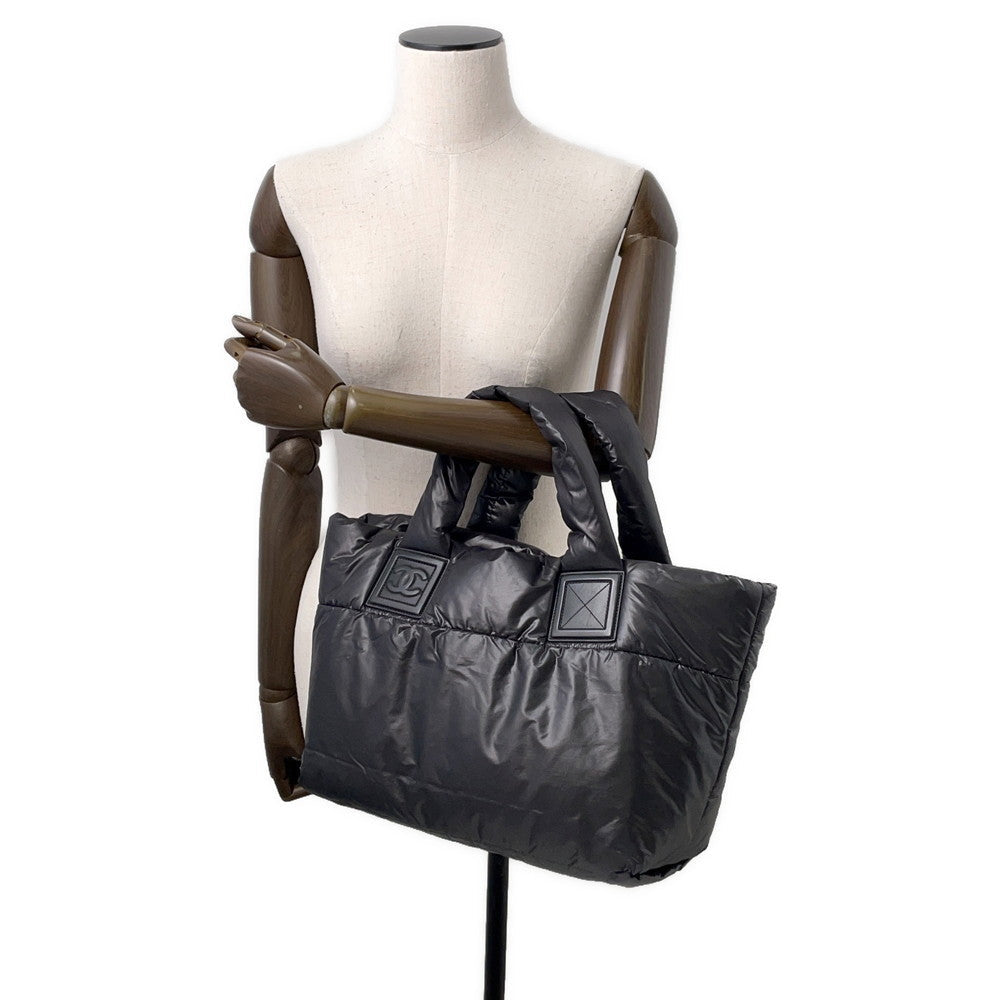 CHANEL Coco Cocoon Tote Bag BlackA47108 Nylon Size Small