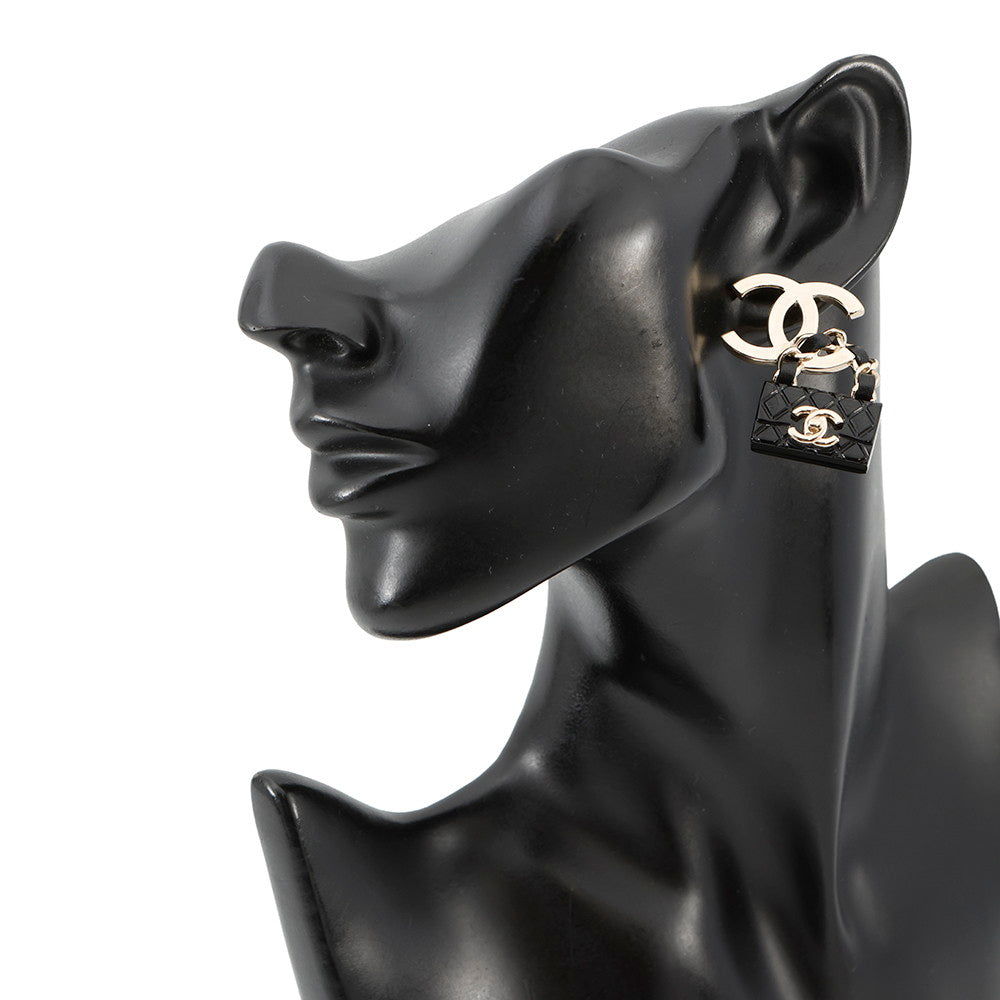 CHANEL MatelasseBag Motif Earrings Metal