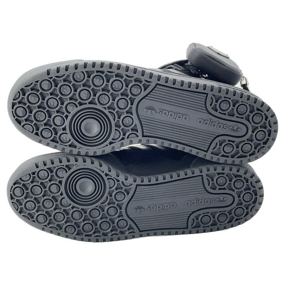 PRADA Re-NylonPRADAxadidas ForumHigh-top Sneakers Black2TG193 Nylon Leather Size 7 1/2
