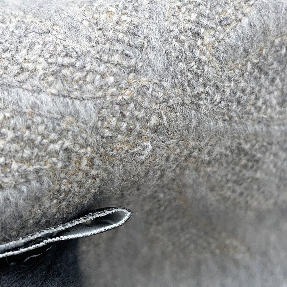 CHANEL CC Logo Clover Scarf Gray Cashmere100%