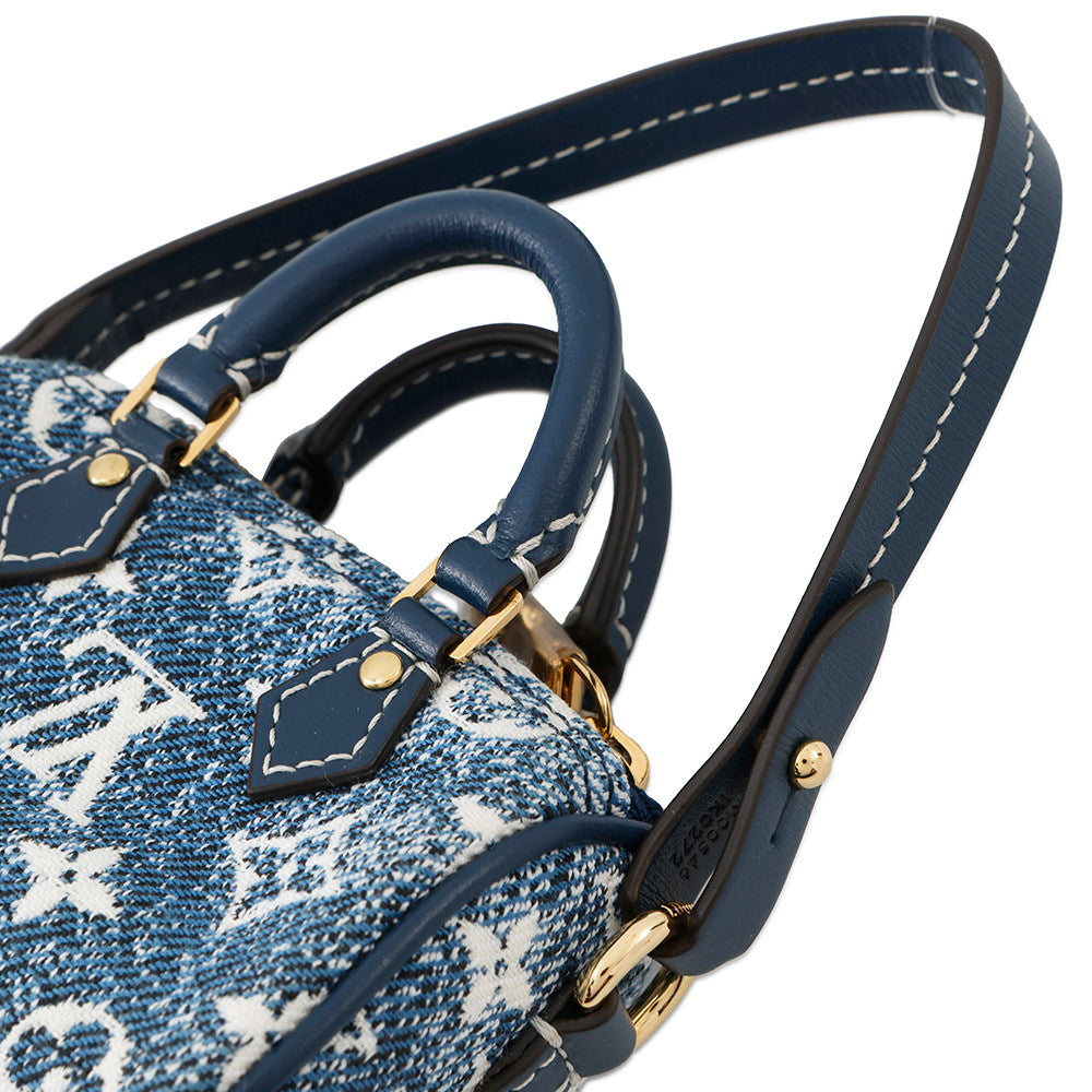 LOUIS VUITTON Bijoux Sac Micro Speedy Denim BlueM00546 Monogram Denim
