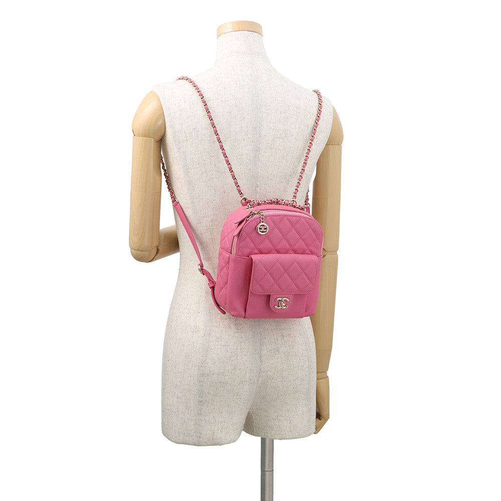 CHANEL Matelasse Backpack PinkAS0004 Caviar Leather