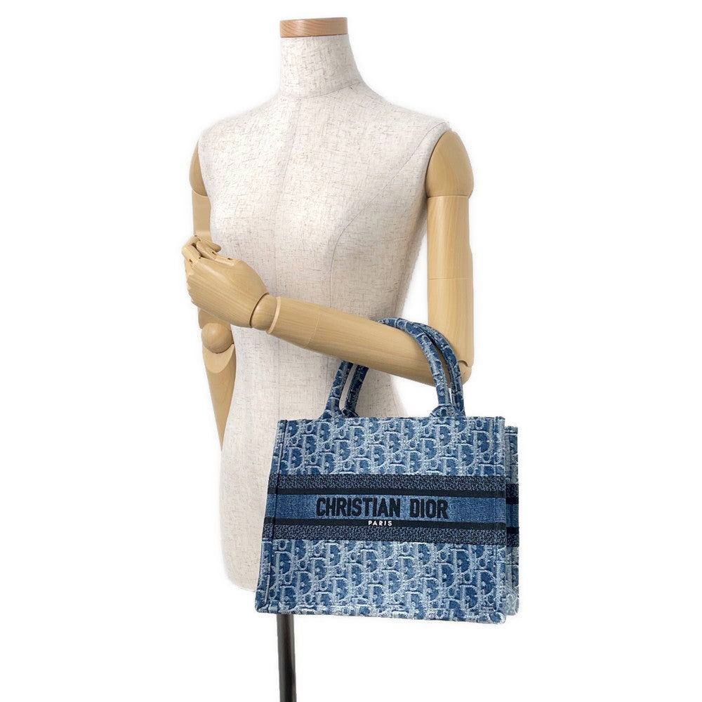 Dior Oblique Jacquard Book Tote BlueM1265ZEGC_M49E Denim Size Small
