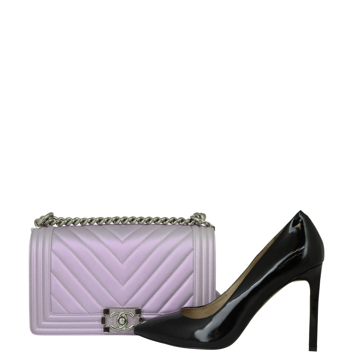 Chanel Boy Chevron Old Medium | Metallic