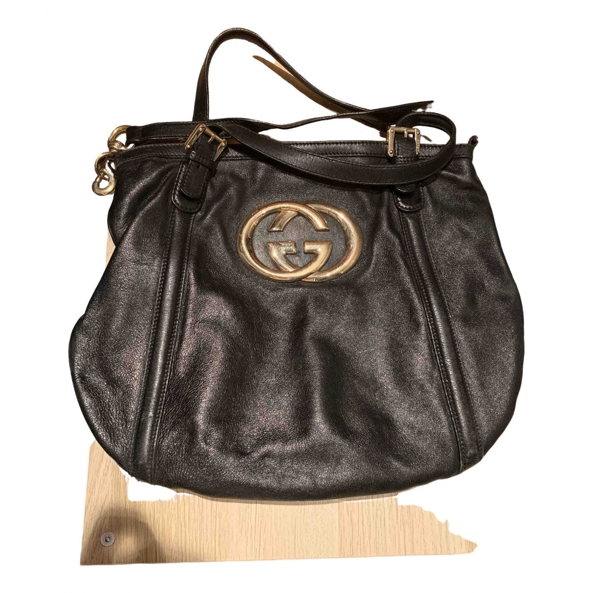 Gucci black leather handbag