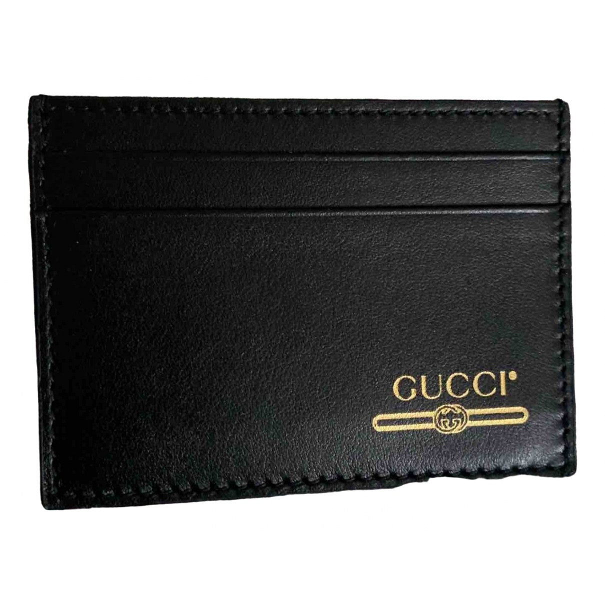Gucci black leather case
