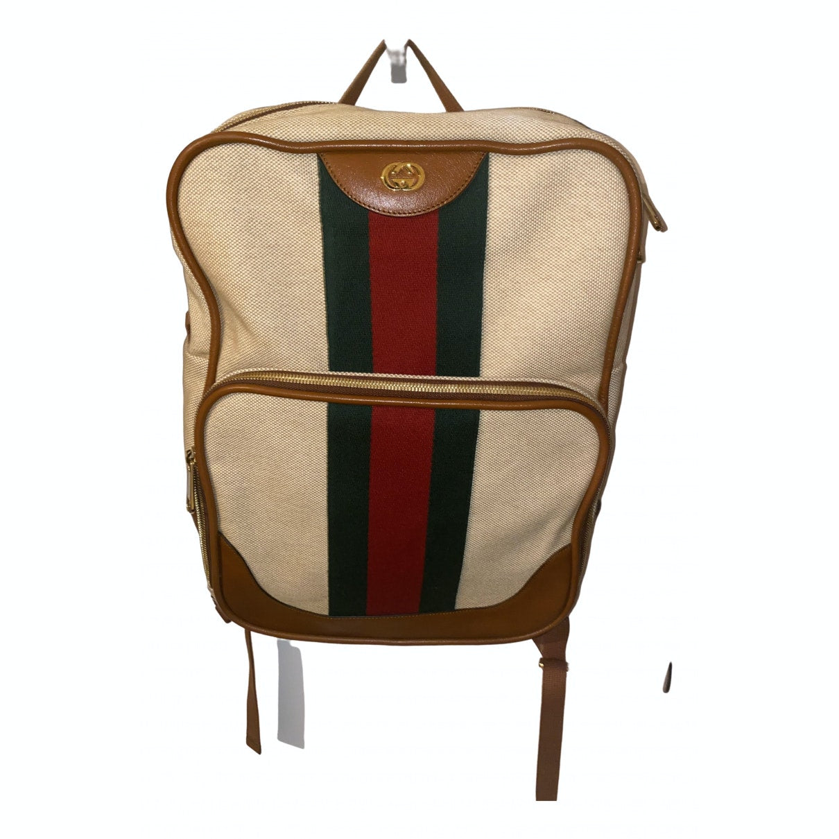 Gucci beige cotton backpacks