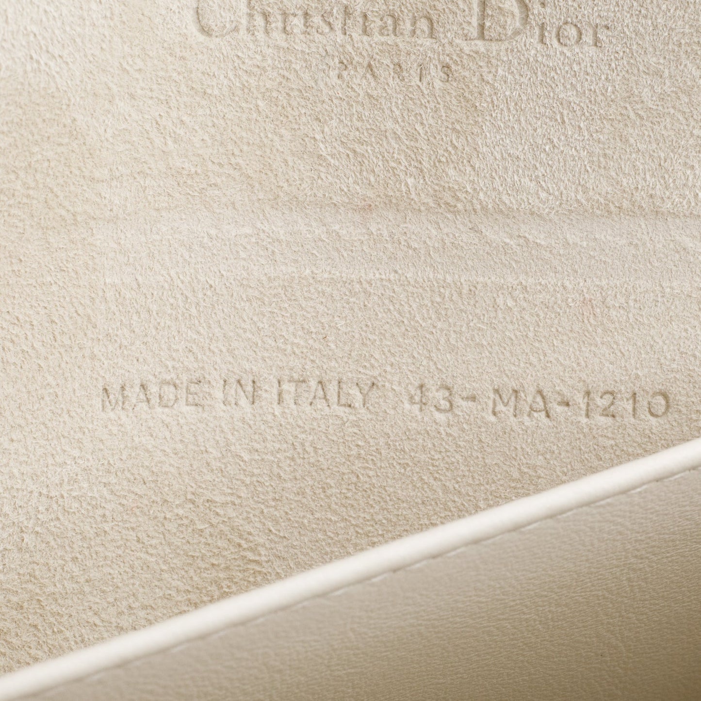 Christian Dior 2020 White Leather Hibiscus Lady Dior Wallet on Chain
