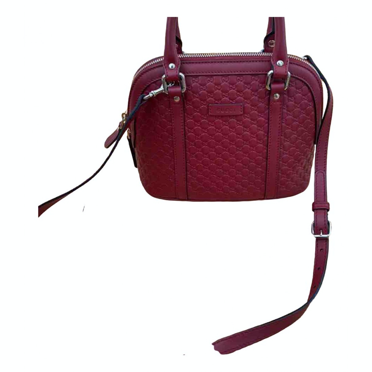 Gucci dôme red leather handbag