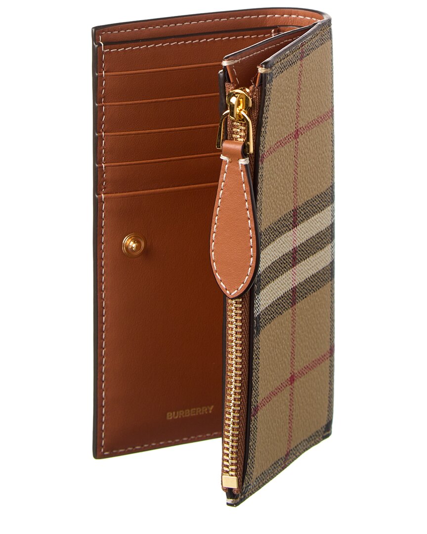 Burberry Medium Check E-Canvas Card Case