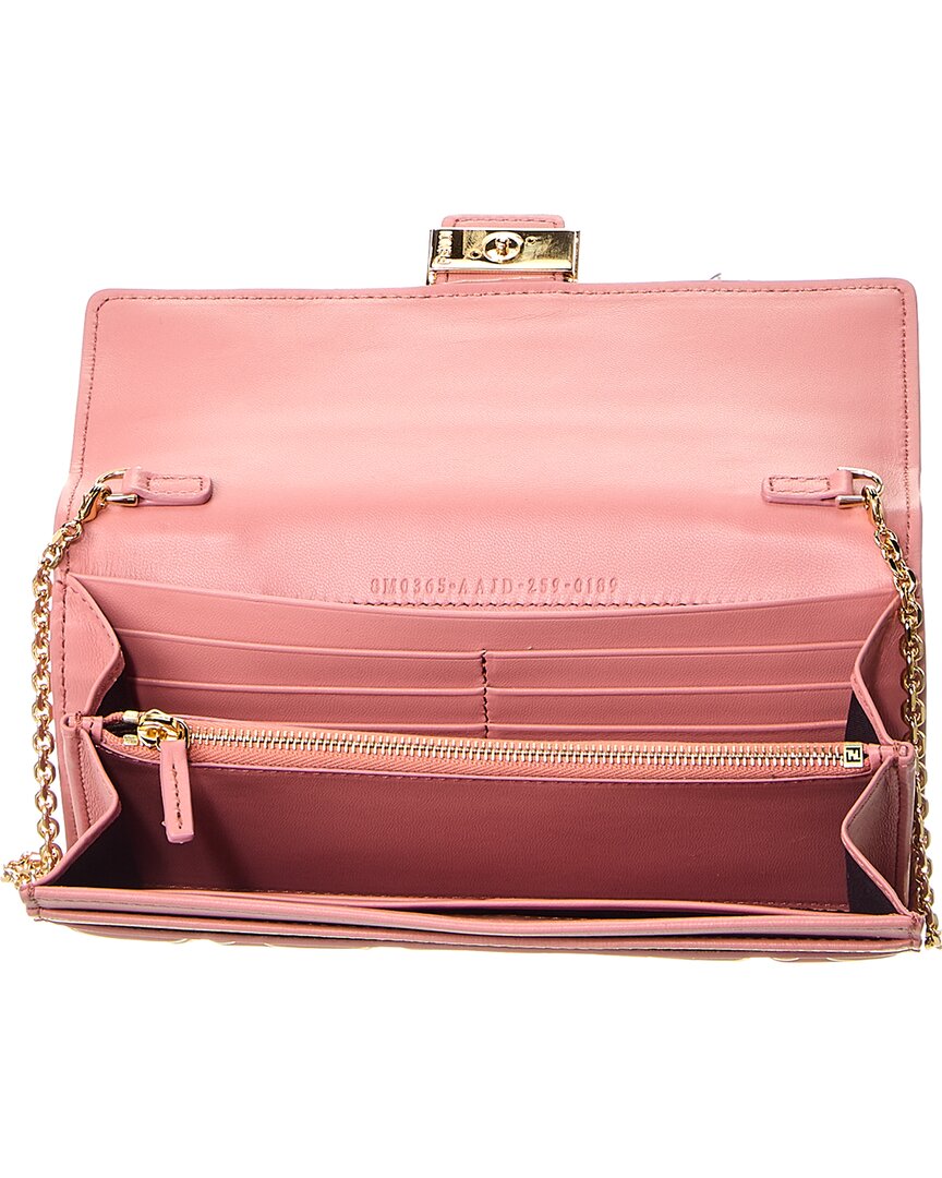 Fendi Baguette Leather Wallet On Chain
