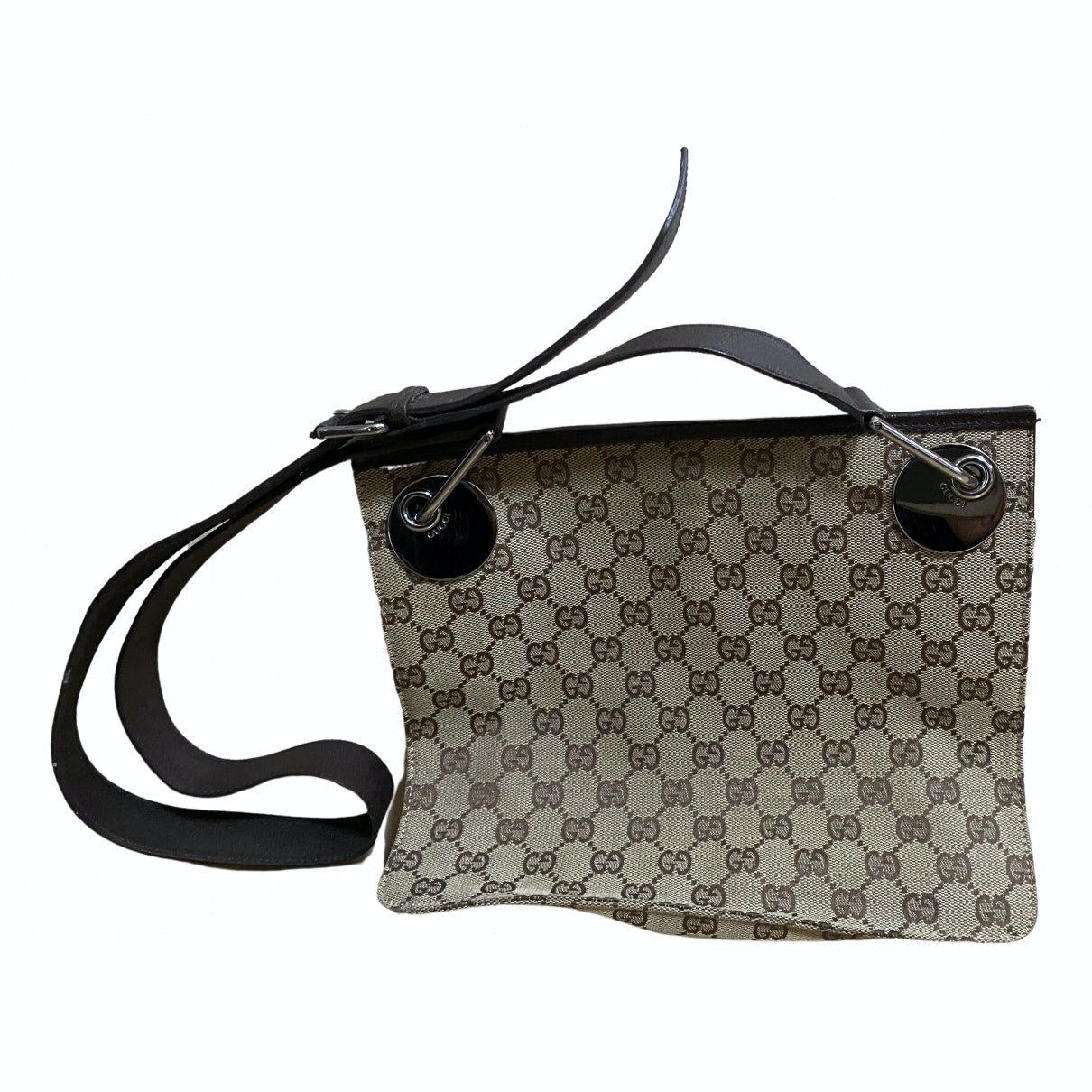 Gucci brown cloth handbag