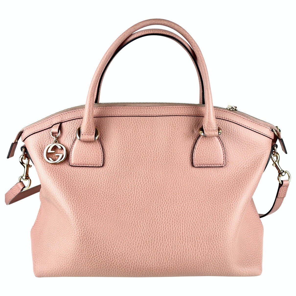 Gucci pink leather handbag