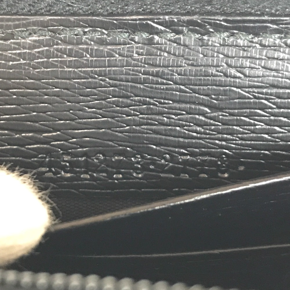 GUCCI Long Wallet Purse 451273 2778 leather black Round zip King snake print mens(Unisex)