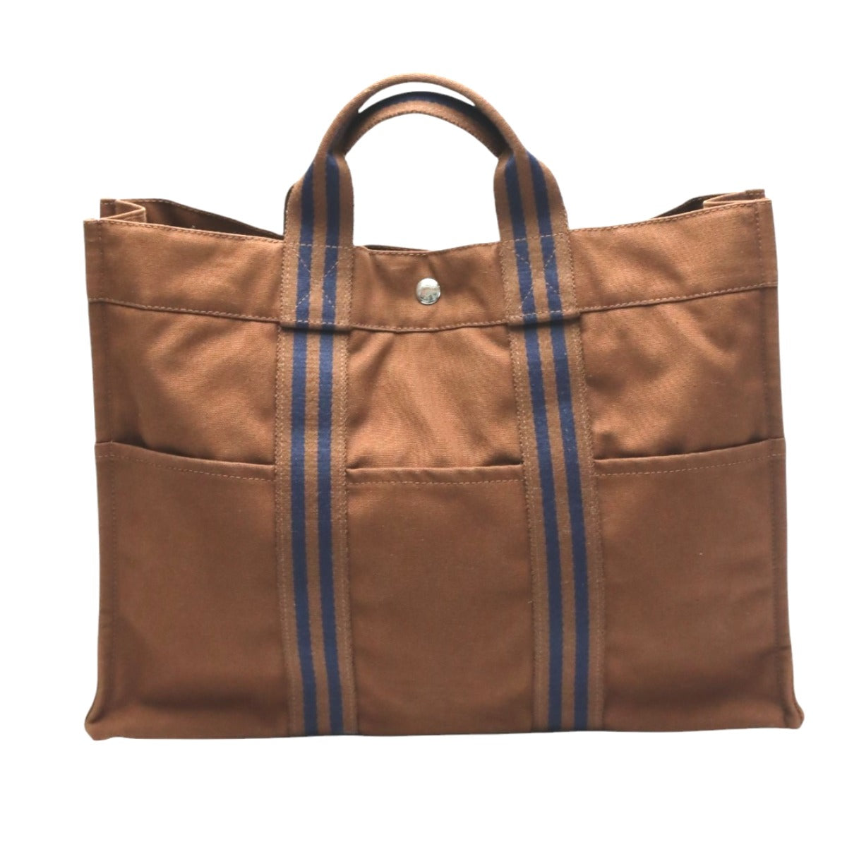 HERMES Tote Bag canvas Brown Handbag Fool ToeMM unisex(Unisex) d