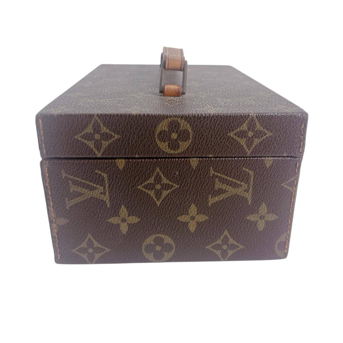 LOUIS VUITTON Other accessories M47236 Monogram canvas Brown mini trunk Bowat Atu unisex(Unisex)