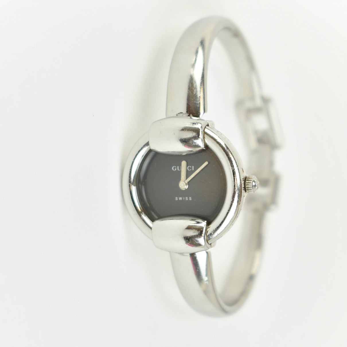 Gucci horsebit silver steel watch