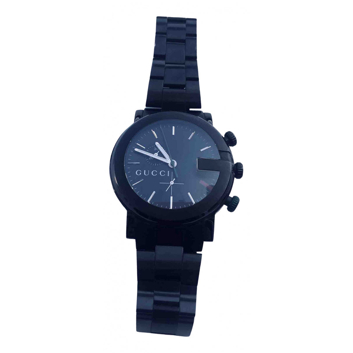 Gucci g-chrono black steel watch