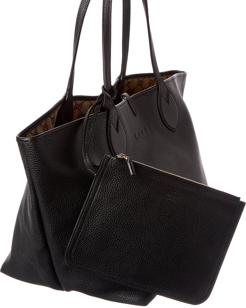 Gucci Totissima Large Reversible Leather & Gg Canvas Tote