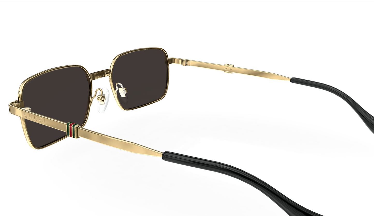Gucci GG1495S-001 Gold square Mens Sunglasses
