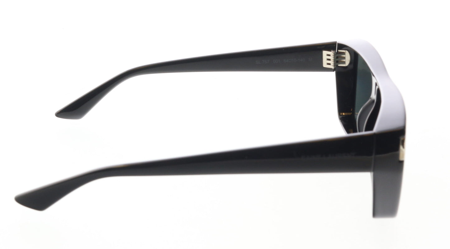Saint Laurent SL 757-001 Black Rectangular Sunglasses