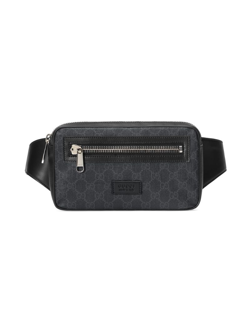 Gucci - Soft GG Supreme belt bag - men - Cotton/Leather/Microfibre - One Size - Black