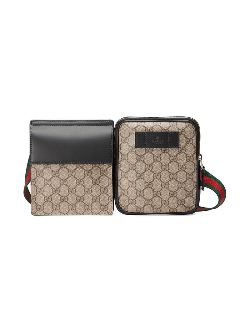 Gucci - GG Supreme belt bag - men - Canvas/Leather/Nylon - One Size - NEUTRALS