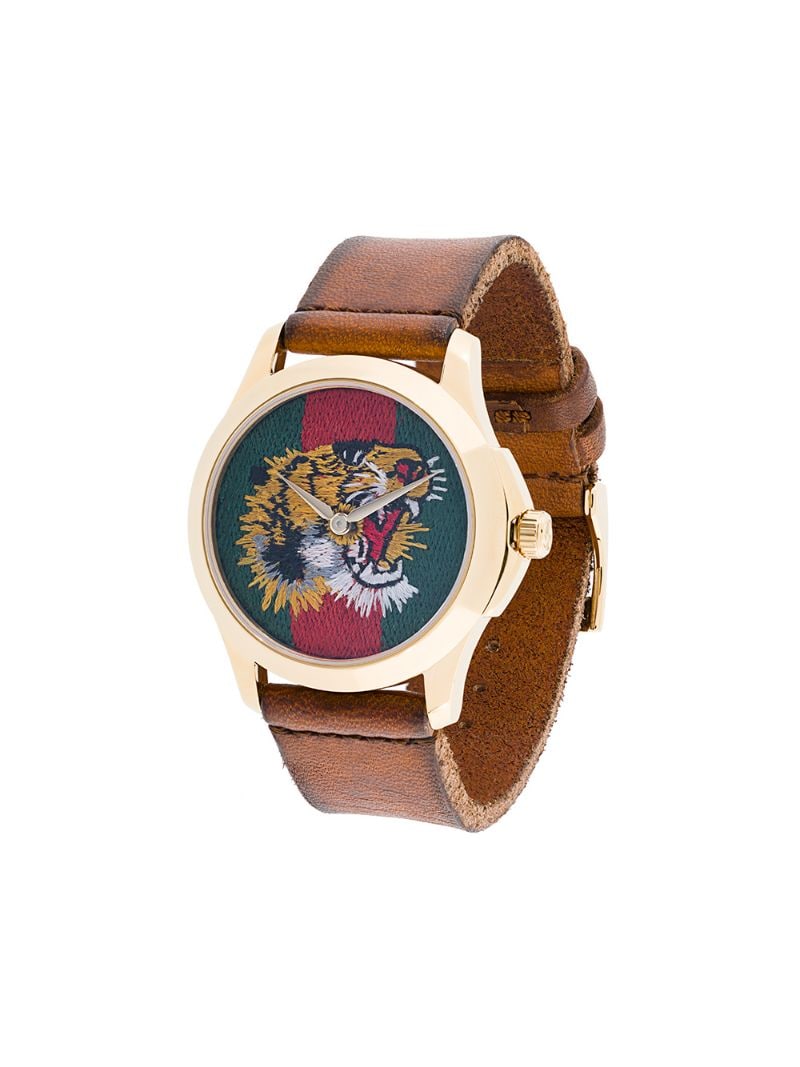 Gucci - Le Marché Des Merveilles watch - unisex - Leather - One Size - Brown