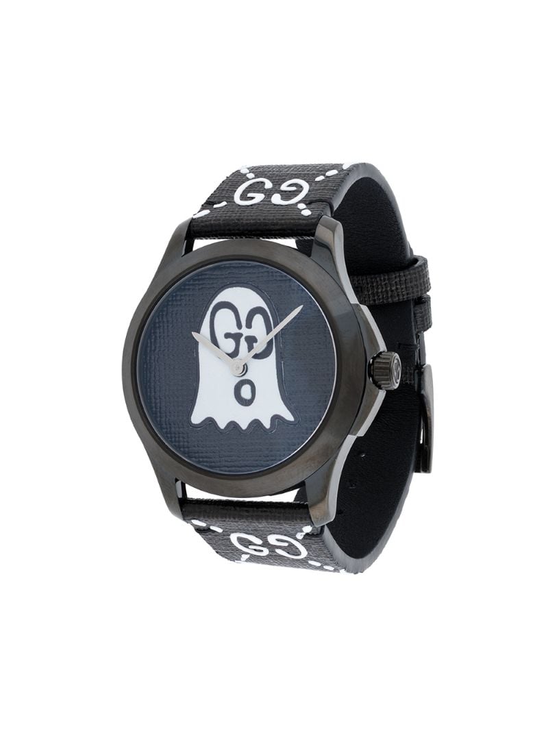 Gucci - Black White GucciGhost G-Timeless watch - men - Leather/stainless steel - One Size - Black